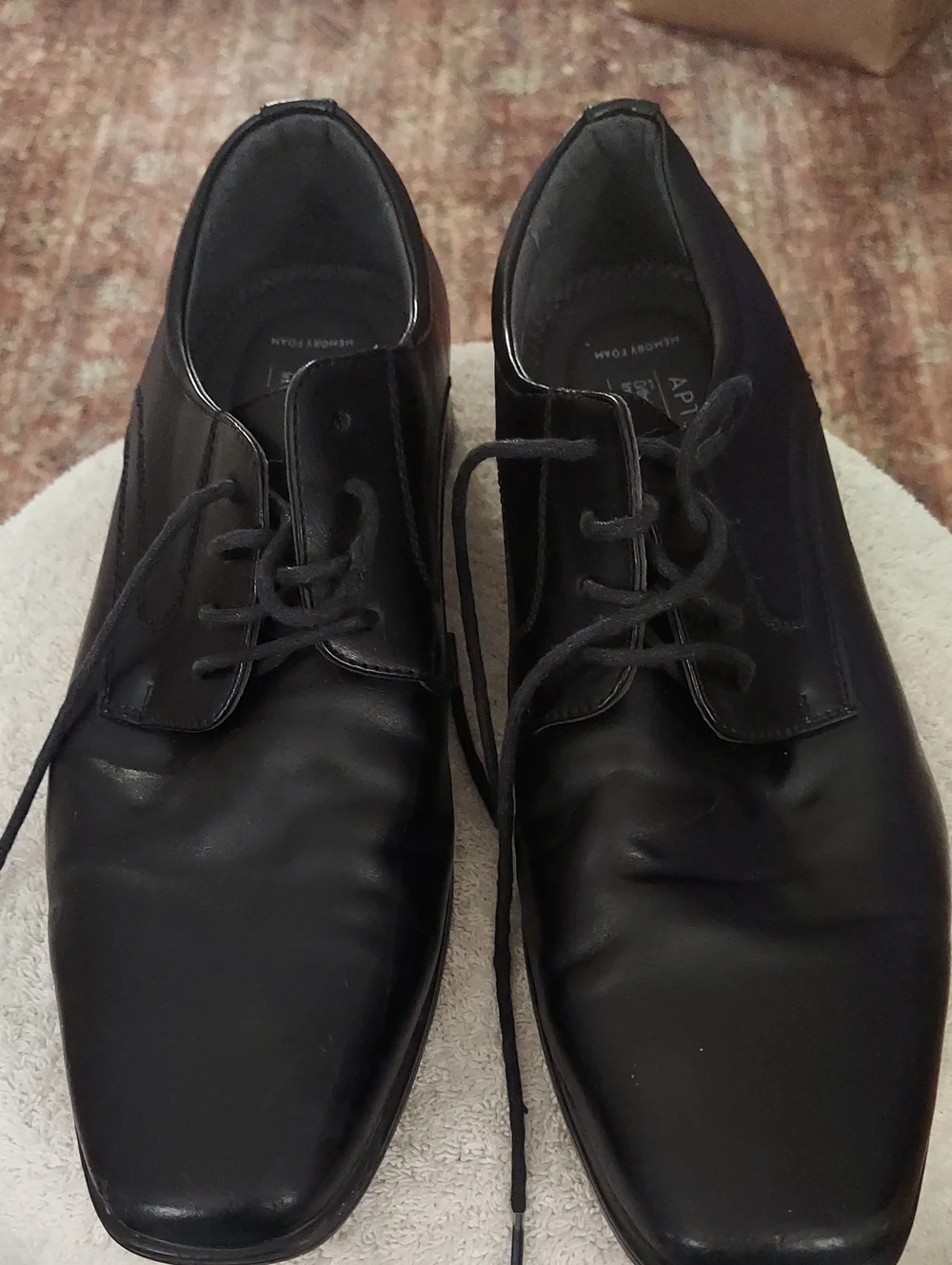Apt. 9 Black Men's Faux Leather Derby Dress Shoes